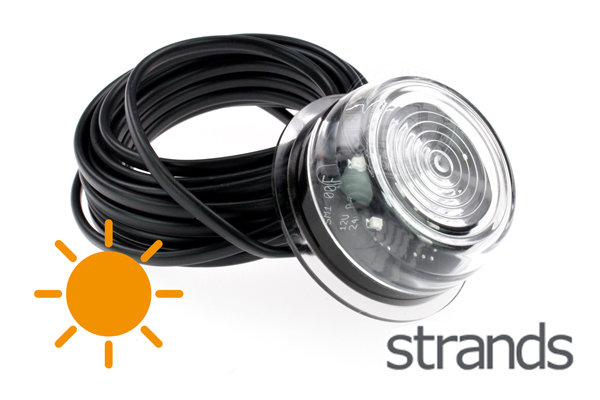 STRANDS - VIKING LED SIDE MARKER LAMP - ORANGE *CLEAR GLASS*