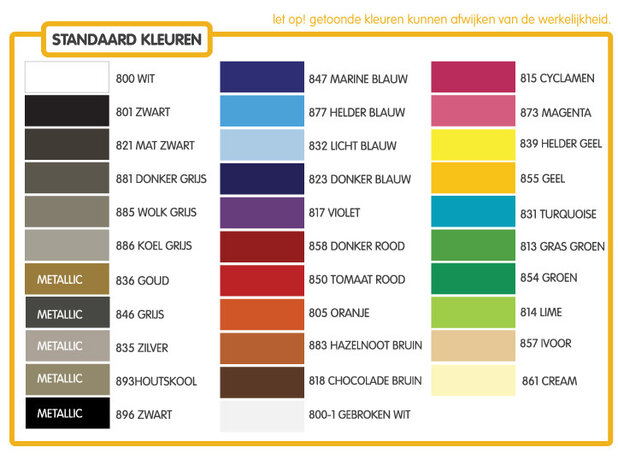 kleuren voor vrachtwagensticker , farbe fur LKW aufkleber