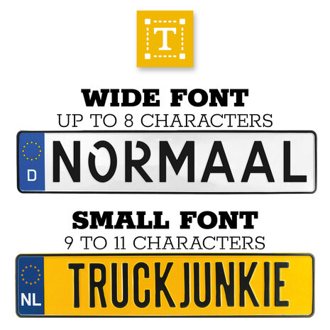 NUMBER PLATE HOLLAND - WITH YOUR OWN TEXT 