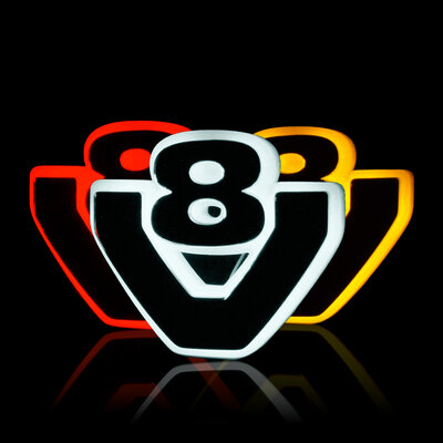 LIGHTBASE FOR SMALL SCANIA V8 SIGN / FRONT