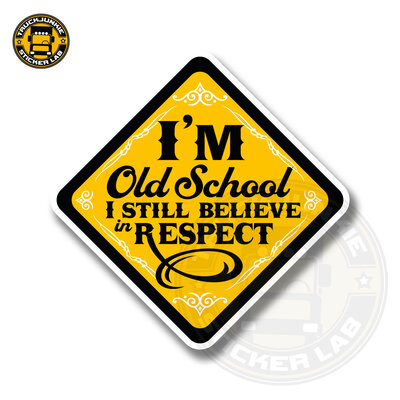 I&#039;m old skool - Full print sticker