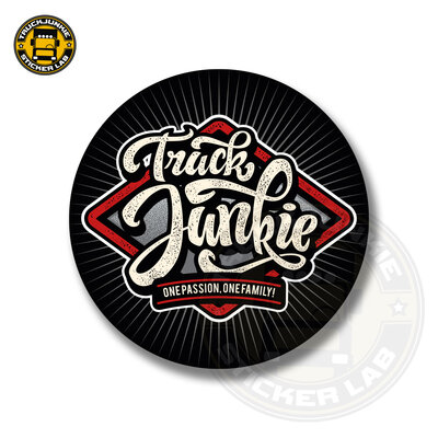 Truckjunkie - Rode wyber - Volledige print sticker