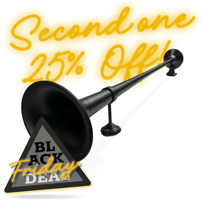 Nedking Brass Air Horn 95cm Black