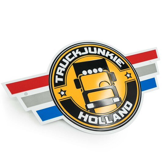 TRUCKJUNKIE EMBOSSED ALUMINIUM EMBLEM 32X18,5CM