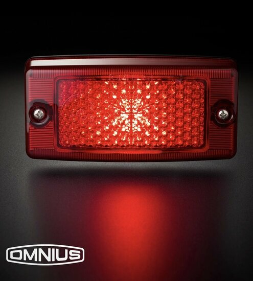 OMNIUS LED SIDE MARKER LAMP - LED RED / LENS RED - BRAKE / TAIL LIGHT
