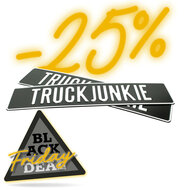 TRUCKJUNKIE - LICENSE PLATE - BLACK WITH WHITE PRINT