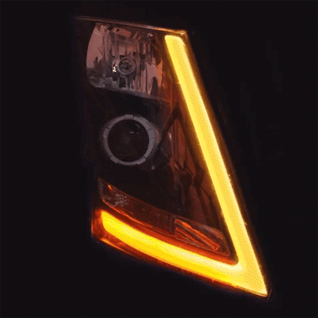 SWITCHABLE DAYTIME RUNNING LIGHTS VOLVO FH4 - ORANGE/WHITE - STROBE