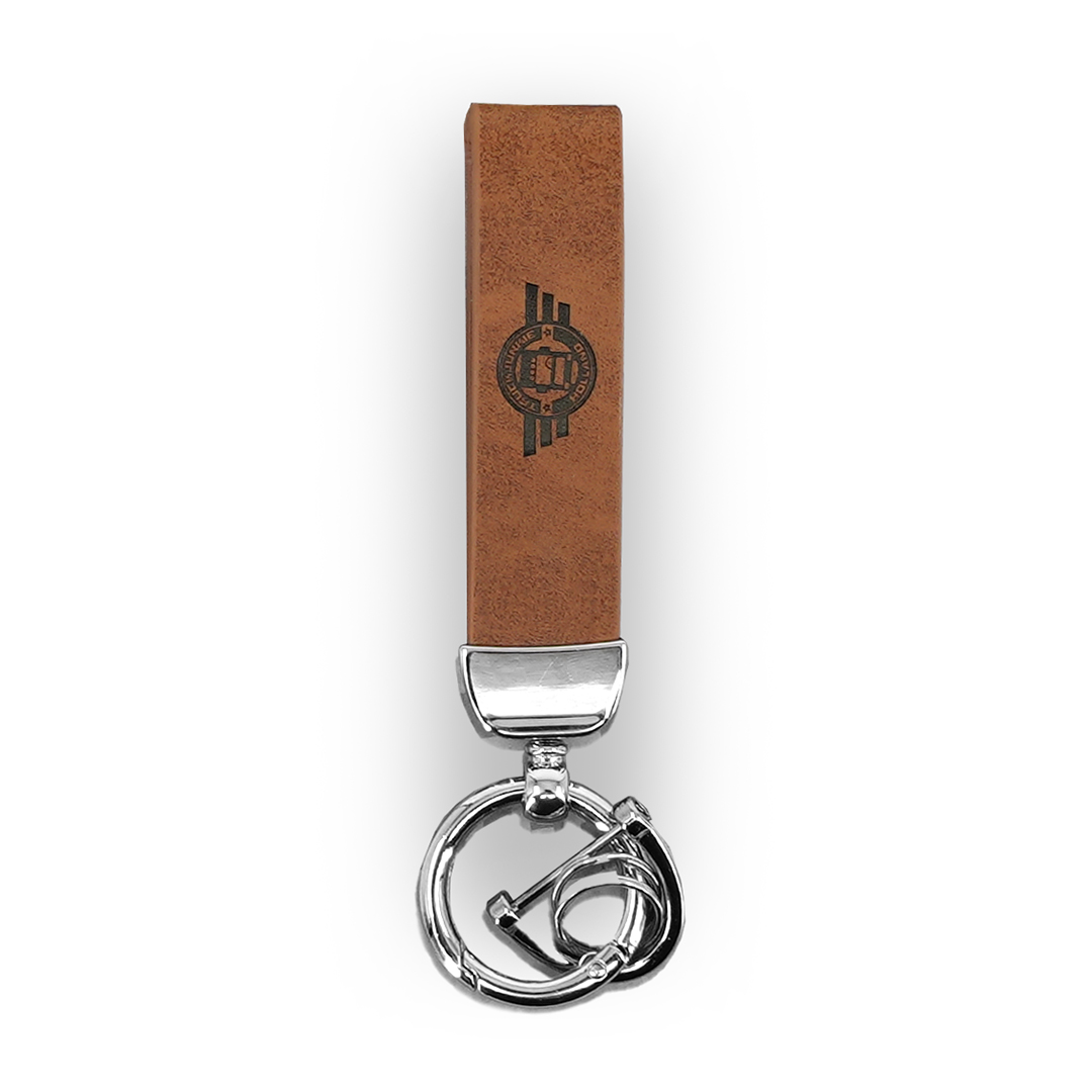 TRUCKJUNKIE KEYCHAIN WITH ENGRAVED LOGO - Brown