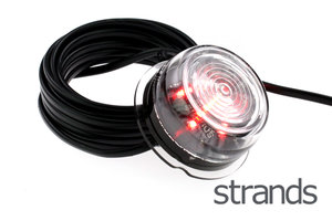STRANDS - VIKING LED SIDE MARKER LAMP - RED *CLEAR GLASS*