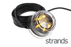 STRANDS - VIKING LED SIDE MARKER LAMP - ORANGE *CLEAR GLASS*