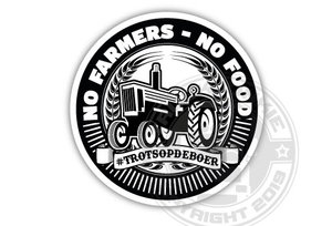 NO FARMERS NO FOOD - #TROTSOPDEBOER - FULL PRINT STICKER