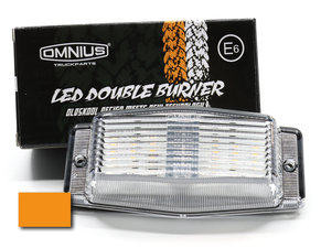 CLEAR LENS/ORANGE - LED DOUBLE BURNER - OMNIUS