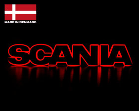 RED - LIGHT BASE - LIGHTED SCANIA GRILL LOGO