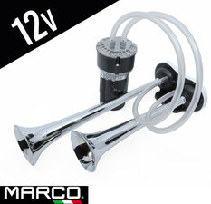 12V - MARCO - NAPOLITANO AIR HORN 2-TONES - INCL. COMPRESSOR