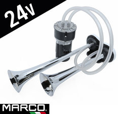 24V - MARCO - NAPOLITANO AIR HORN 2-TONES - INCL. COMPRESSOR