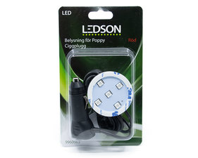 LEDSON - POPPY LED LIGHT- RED - CIGARETTE PLUG -10-40V