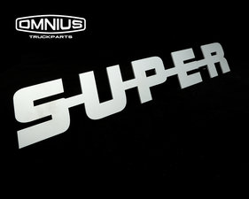 SUPER EMBLEM - STAINLESS STEEL *GLASS BEAD BLASTED* 