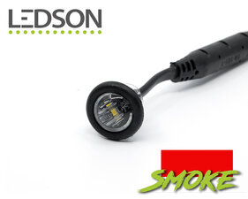 RECESSED LIGHT ROUND Ø 28MM - SMOKE GLASS / RED