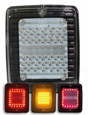3-COMPARTIMENTS LED TAIL LIGHT - CLEAR GLASS - IZELED