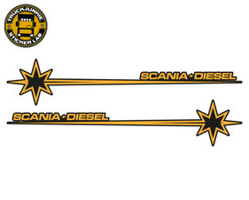 SCANIA DIESEL - STAR - 2-COLOR STICKER