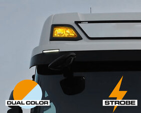 STROBE | DUAL COLOR - LED ORANGE/WHITE POSITION LIGHT SKYLIGHT - SUITABLE FOR SCANIA +2016