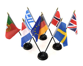 DOUBLE - COUNTRY FLAG INCL. BASE