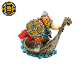 VIKING WITH SHIELD ON SHIP - DENMARK - 10CM