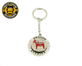 KEYCHAIN - SWEDEN DALAHORSE - SPINNER