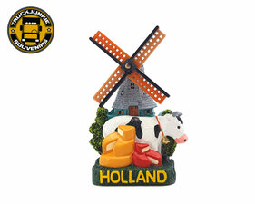 MAGNET - HOLLAND WINDMILL CHEESE COW 