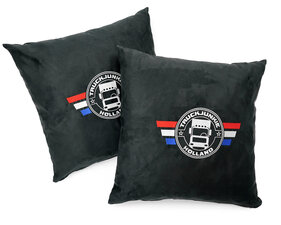 PILLOW ALCANTARA LOOK *DELUXE* - TRUCKJUNKIE - EMBROIDERED