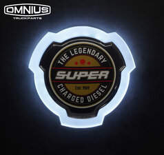 XENON WHITE / MATTE LOOK - ILLUMINATED EMBLEM - SUITABLE FOR SCANIA