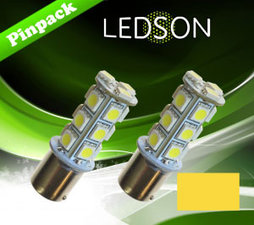 LED-LAMP YELLOW/AMBER 360 P21W 18SMD BA15s 
