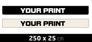 MUDFLAP LARGE - SHORT  - OWN PRINTING - 250 X 25 CM