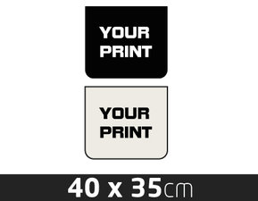 MUDFLAP- TRAILER  - OWN PRINTING - 40 X 35CM