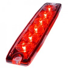 ULTRA THIN FLASHER - 6 LED - RED