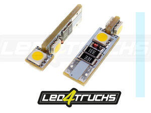 XENON WHITE - 4xSMD LED 24V - W3W / W5W