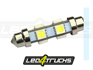 XENON WHITE - 6xSMD LED 24-28V - FESTOON 